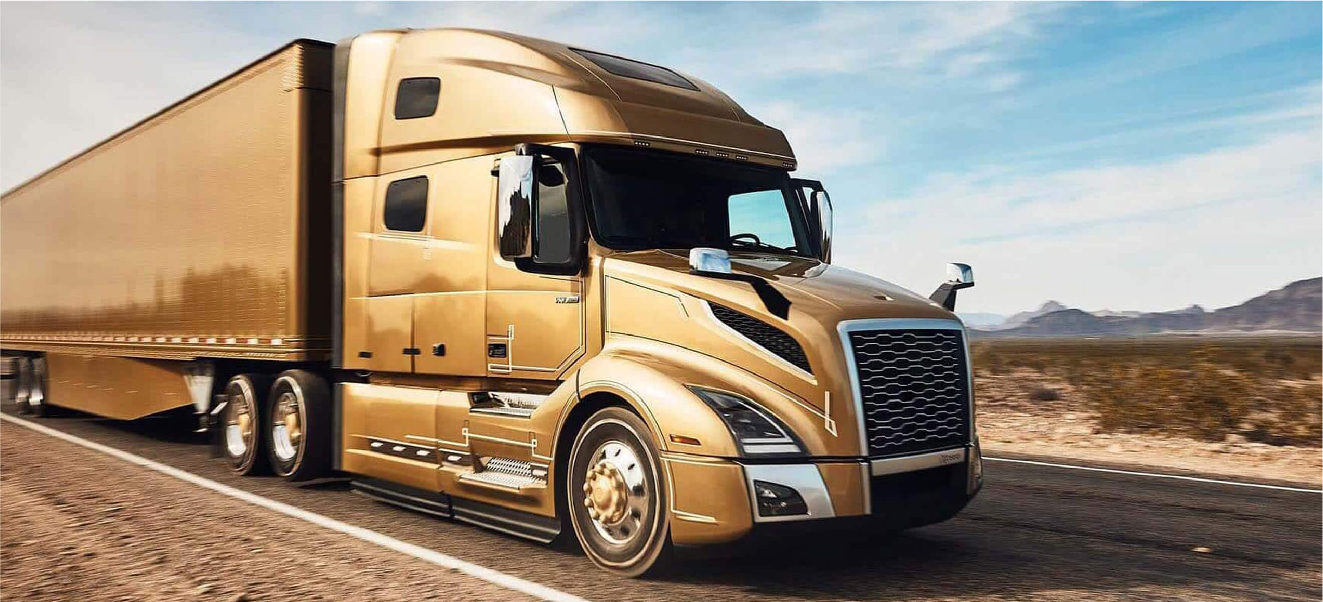 Imagen de un trailer en la carretera